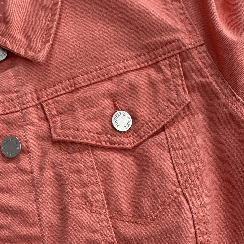 Market & Spruce Coral Jean Jacket - Picture 5 of 8